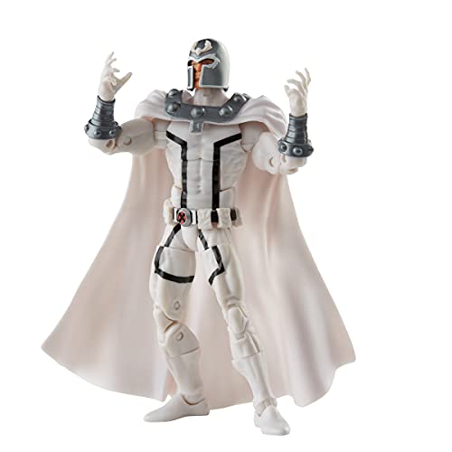 Marvel Hasbro Legends Series X-Men 6-inch Collectible Magneto Action Figure Toy, Premium Design and 2 Accessories, Ages 4 and Up, White