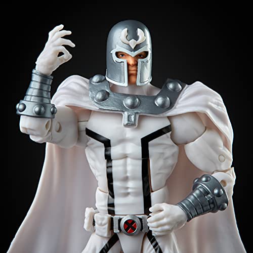 Marvel Hasbro Legends Series X-Men 6-inch Collectible Magneto Action Figure Toy, Premium Design and 2 Accessories, Ages 4 and Up, White