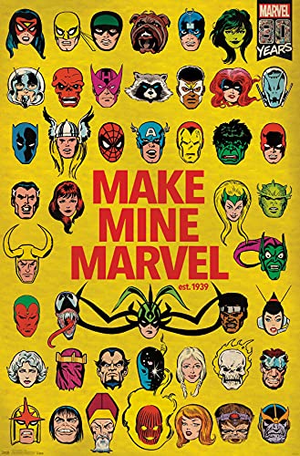 Trends International Marvel Comics - Marvel 80th Anniversary - Group Wall Poster, 22.375" x 34", Unframed Version