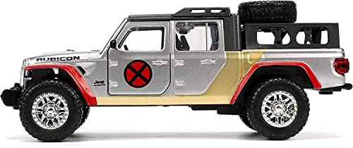 Jada Toys Marvel 1:32 2020 Jeep Gladiator Die-cast Car with X-Men Colossus Figure, Toys for Kids and Adults