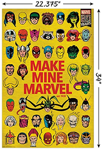 Trends International Marvel Comics - Marvel 80th Anniversary - Group Wall Poster, 22.375" x 34", Unframed Version