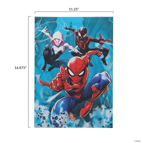Open Road Brands Marvel Spider-Man and Friends Gallery Wrapped Canvas Wall Decor - Action-Packed Spider-Man Wall Art for Man Cave or Movie Room