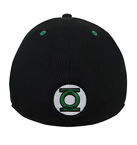 Green Lantern Black Glow Armor 39Thirty Fitted Hat- Small/Medium