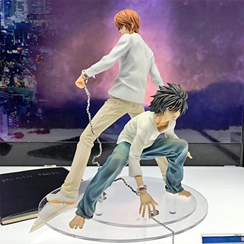 Anime Figure Light Yagami and L Figure Model Statue, Manga Character Sculpture Handmade Collectible Desktop Decoration Fans Birthday Gifts