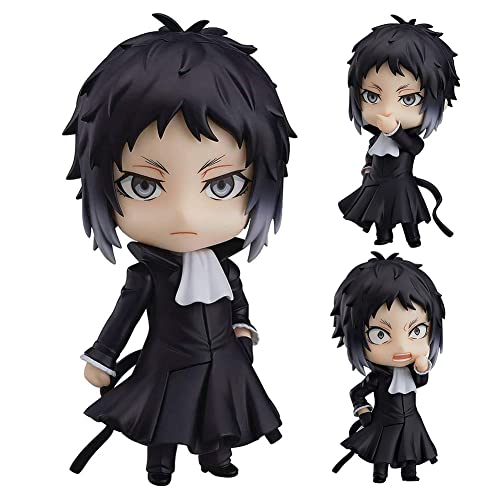 QAHEART 2pcs Anime BSD Figure Akutagawa Ryunosuke and Nakajima Atsushi Action Figure Model Clay Man with Accessories, 3.93'' Movable Desktop Figure Handmade Collectible