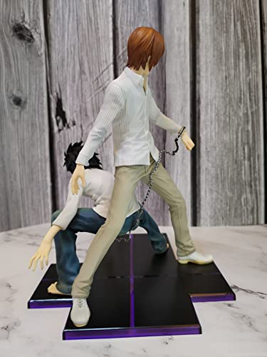 Anime Figure Light Yagami and L Figure Model Statue, Manga Character Sculpture Handmade Collectible Desktop Decoration Fans Birthday Gifts