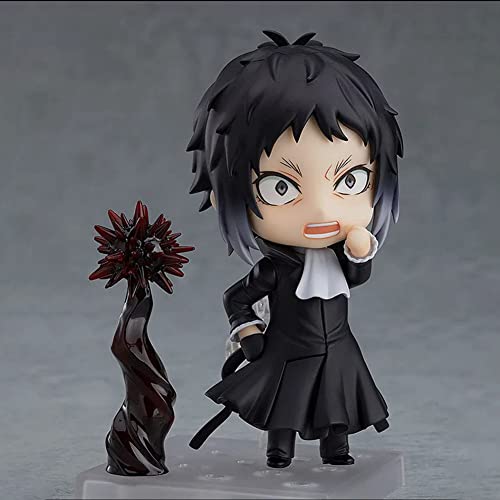 QAHEART 2pcs Anime BSD Figure Akutagawa Ryunosuke and Nakajima Atsushi Action Figure Model Clay Man with Accessories, 3.93'' Movable Desktop Figure Handmade Collectible
