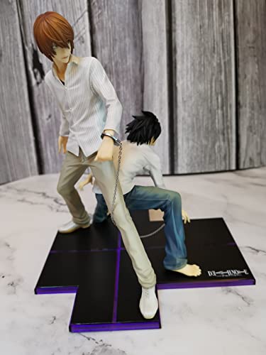 Anime Figure Light Yagami and L Figure Model Statue, Manga Character Sculpture Handmade Collectible Desktop Decoration Fans Birthday Gifts