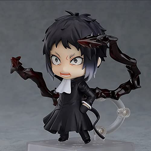 QAHEART 2pcs Anime BSD Figure Akutagawa Ryunosuke and Nakajima Atsushi Action Figure Model Clay Man with Accessories, 3.93'' Movable Desktop Figure Handmade Collectible