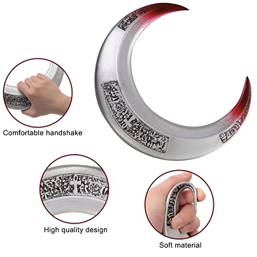 HugOutdoor 2 Pcs Foam Golden Crescent Darts Movie Superhero Moon Cosplay Knight Weapon Prop for Halloween Costume Accessories