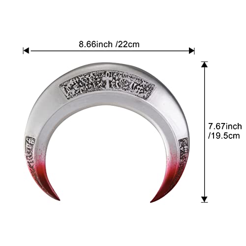 HugOutdoor 2 Pcs Foam Golden Crescent Darts Movie Superhero Moon Cosplay Knight Weapon Prop for Halloween Costume Accessories