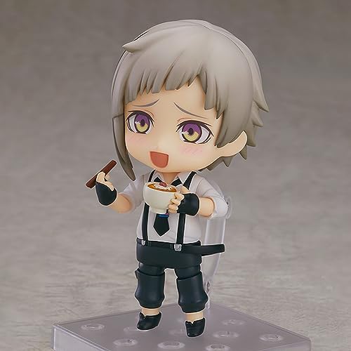 QAHEART 2pcs Anime BSD Figure Akutagawa Ryunosuke and Nakajima Atsushi Action Figure Model Clay Man with Accessories, 3.93'' Movable Desktop Figure Handmade Collectible