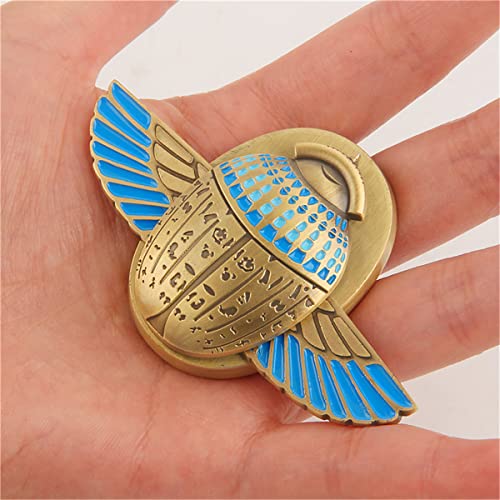 Moon Golden Scarab Compass Props Movable Wings Superhero Weapon Darts Ancient Egyptian Amulet Alloy Souvenir