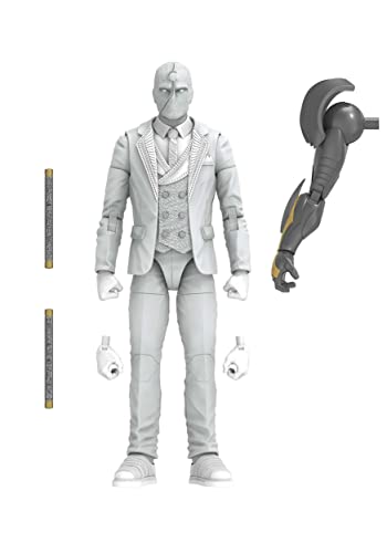 Marvel Legends Series Disney Plus Mr. Knight MCU Series Action Figure 6-inch Collectible Toy, Includes 4 Accessories and 1 Build-A-Figure Part,White