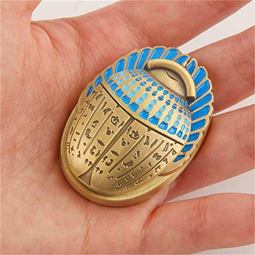 Moon Golden Scarab Compass Props Movable Wings Superhero Weapon Darts Ancient Egyptian Amulet Alloy Souvenir