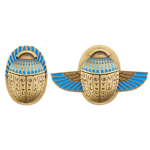 Moon Golden Scarab Compass Props Movable Wings Superhero Weapon Darts Ancient Egyptian Amulet Alloy Souvenir