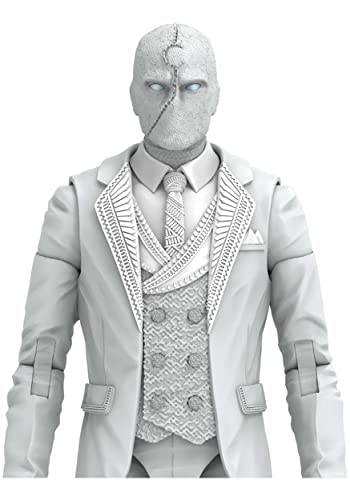 Marvel Legends Series Disney Plus Mr. Knight MCU Series Action Figure 6-inch Collectible Toy, Includes 4 Accessories and 1 Build-A-Figure Part,White