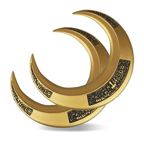 2 pcs Moon Cosplay Knight Cresent Darts Golden Color PU Knives One Pair Movie Superhero Marc Spector Weapon Cos Prop