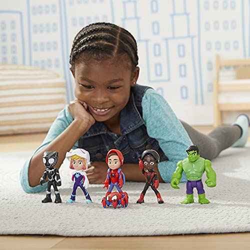 Spidey and His Amazing Friends Marvel Hero Reveal Multipack with Mask-Flip Feature, 4-Inch Action Figure Toys, Kids 3+ (Amazon Exclusive)