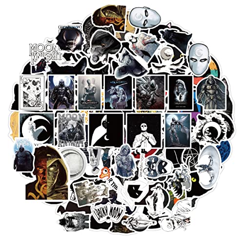 Moon Knight Stickers for Laptop/Marc Spector Stickers/Steven Grant Stickers /50pcs American Movie Stickers/Vinyl Waterproof Stickers Luggage Skateboard Water Bottle Stickers for Kids Teens