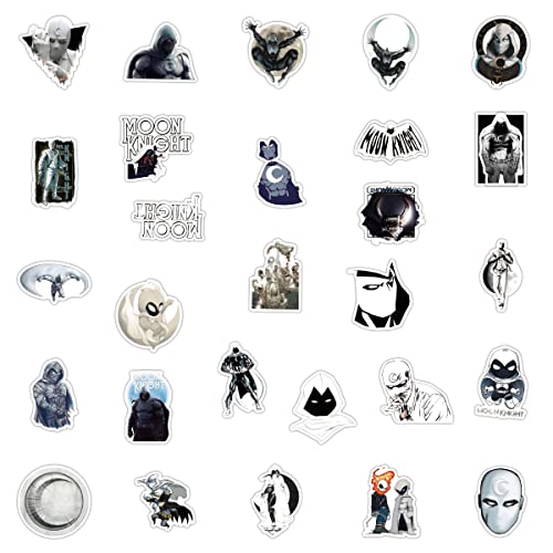 Moon Knight Stickers for Laptop/Marc Spector Stickers/Steven Grant Stickers /50pcs American Movie Stickers/Vinyl Waterproof Stickers Luggage Skateboard Water Bottle Stickers for Kids Teens