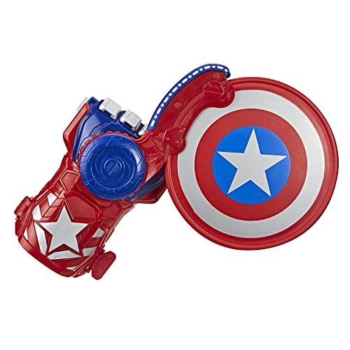 Marvel Nerf Power Moves Avengers Captain America Shield Sling Disc-Launching Toy for Kids Roleplay, Toys for Ages 5 and Up (Amazon Exclusive)