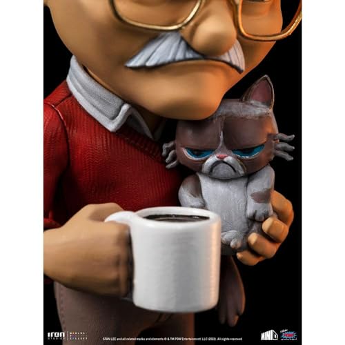 Iron Studios Stan Lee 5.5" Mini Co. PVC Stan Lee with Grumpy Cat Figure