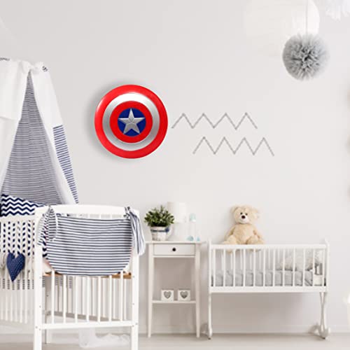 AMARONE 12 inch Captain Shield Kids Superhero Prop Role Play Toy for Kids Boys Party Cosplay Red