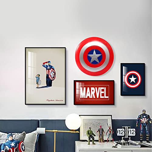 AMARONE 12 inch Captain Shield Kids Superhero Prop Role Play Toy for Kids Boys Party Cosplay Red