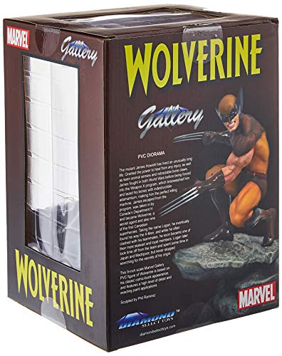 DIAMOND SELECT TOYS APR182171 Marvel Gallery, Wolverine PVC Diorama Figure, 9 inches, Multicolor