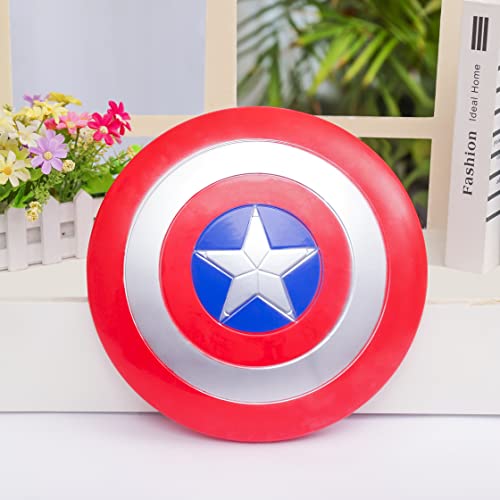 AMARONE 12 inch Captain Shield Kids Superhero Prop Role Play Toy for Kids Boys Party Cosplay Red