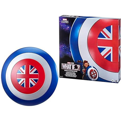 Marvel Legends Series Captain Carter Premium Roleplay Shield, Disney + What If...? Adult Roleplay Gear