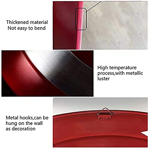 LLQQHY 18.7 Inch Metal Captain Shield (Upgrade Metal Version) Red