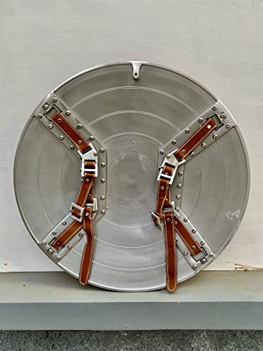 Adamcrafts Damage Cap America Metal Shield Cosplay 1:1 Replica Battle Damage Cap America Shield for Cosplay Or Roleplay Shield Gift Item