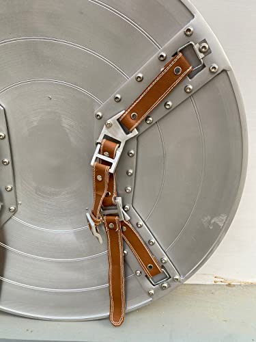 Adamcrafts Damage Cap America Metal Shield Cosplay 1:1 Replica Battle Damage Cap America Shield for Cosplay Or Roleplay Shield Gift Item