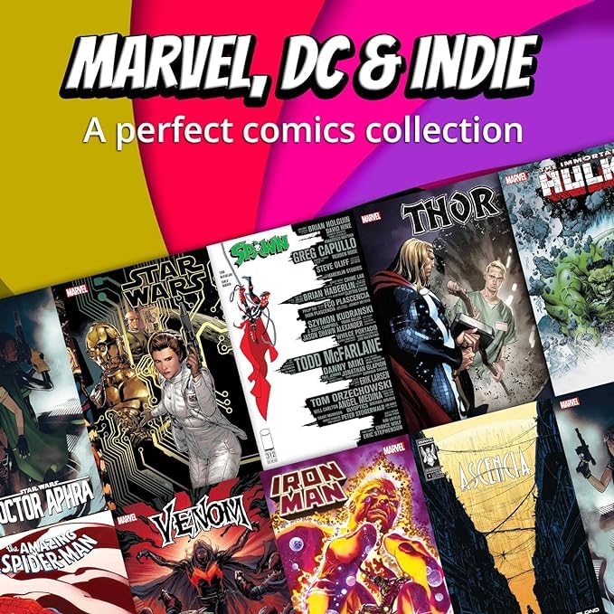 DNJ COMICS Marvel Comics, DC Comics & Indie Comic Books Collection 25 Pack - Comic Book Gift Box for Teens and Adults - Great Mix of Unique Comic Books