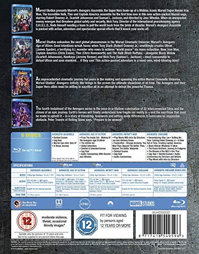 Avengers 1-4 Complete Boxset [Blu-ray] [2019] [Region Free]