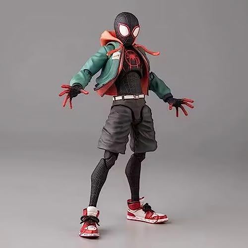 Spider Mαn: Into The Spider-Verse Peter Parker SV-Action Peter B. Parker Sentinel SV Super Heroes 6 inches / 16 cm Joints Moveable PVC Figure Model Ornaments Box Set