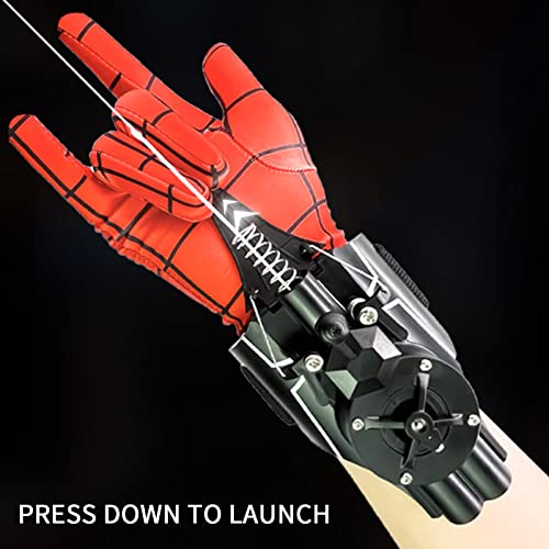 Spider Web Shooters That Actually Shoot,8ft Real Rope Launcher,Spider Web Gadgets Toy Cool Gadgets for Kids (Black)