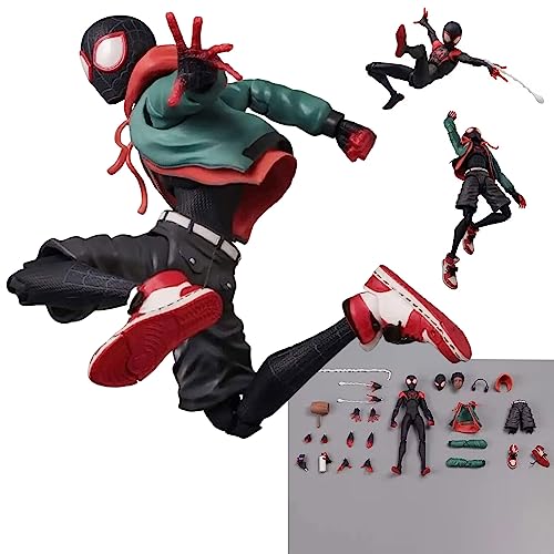 GilMelody Spider Mαn: Into The Spider-Verse Miles Morales Sentinel SV Super Heroes 6 inches / 15 cm Joints Moveable PVC Figure Collectible Model Figurine Statue