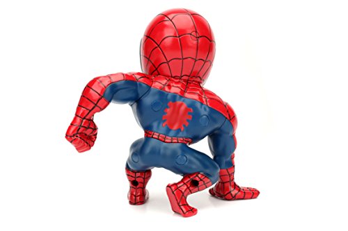 Jada Toys Marvel Ultimate Spider-man Metals Diecast collectible toy figure, 6", Red and Blue
