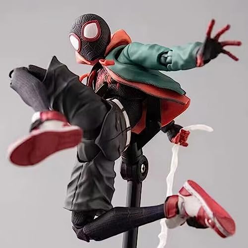 GilMelody Spider Mαn: Into The Spider-Verse Miles Morales Sentinel SV Super Heroes 6 inches / 15 cm Joints Moveable PVC Figure Collectible Model Figurine Statue