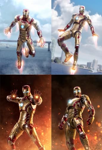 OVONNI Ironman Mark 42 Model Exquisite Painting All Joints Movable 7 Inch Collectible Action Figure