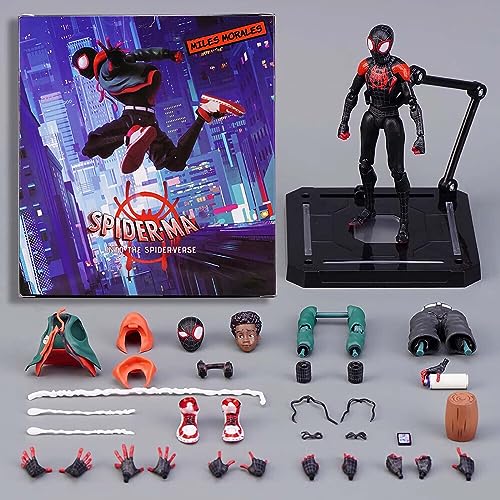 Spider Mαn: Into The Spider-Verse Peter Parker SV-Action Peter B. Parker Sentinel SV Super Heroes 6 inches / 16 cm Joints Moveable PVC Figure Model Ornaments Box Set