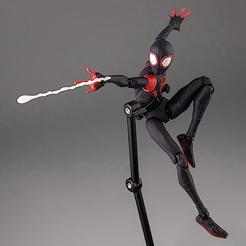 GilMelody Spider Mαn: Into The Spider-Verse Miles Morales Sentinel SV Super Heroes 6 inches / 15 cm Joints Moveable PVC Figure Collectible Model Figurine Statue