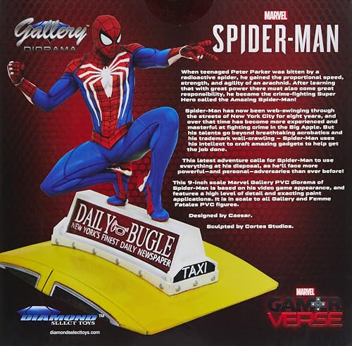 Marvel Gallery: Spider-Man on Taxi (Playstation 4 Version) PVC Figure, Multicolor, 9 inches