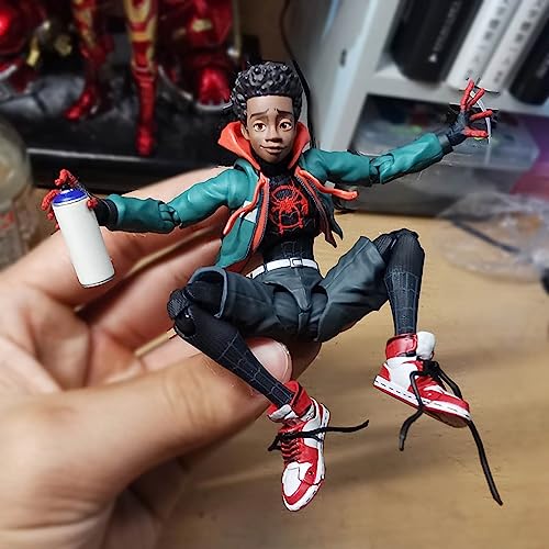 GilMelody Spider Mαn: Into The Spider-Verse Miles Morales Sentinel SV Super Heroes 6 inches / 15 cm Joints Moveable PVC Figure Collectible Model Figurine Statue