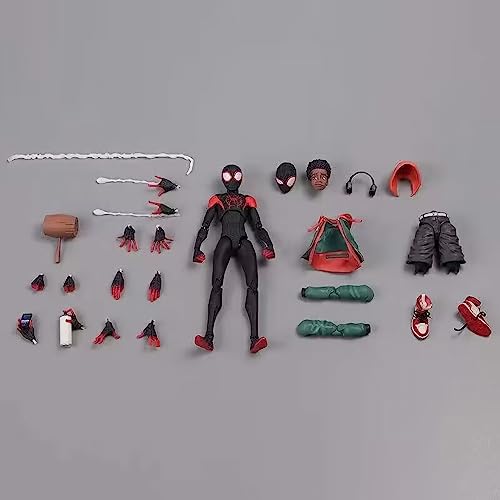 GilMelody Spider Mαn: Into The Spider-Verse Miles Morales Sentinel SV Super Heroes 6 inches / 15 cm Joints Moveable PVC Figure Collectible Model Figurine Statue
