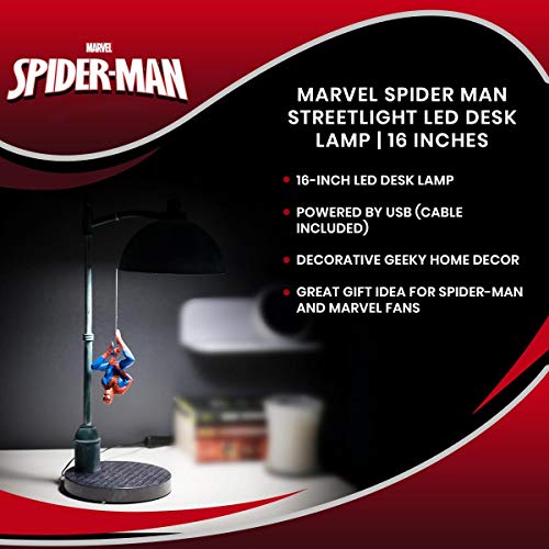 Ukonic Marvel Spider Man Streetlight LED Desk Lamp | 16 Inches