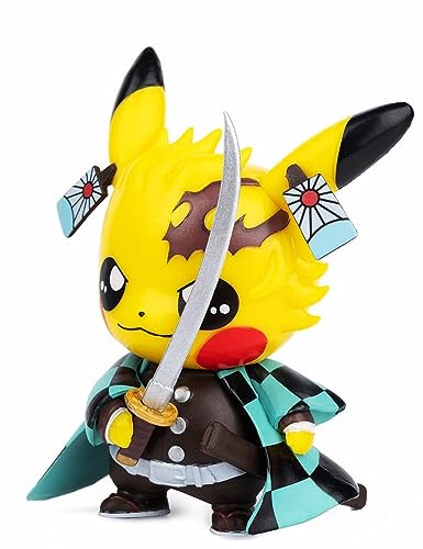 PERWOTEF Tanjiro Figure Statue Figurine Kamado Tanjiro Actions Figure Collection Birthday Gifts PVC 3.5"